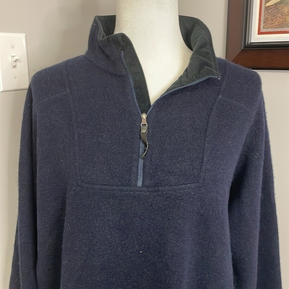 Mountain Hardwear Men's Dark Blue 1/2 Zip-Up Pullover Fleece Size Large Warm - Picture 2 of 8